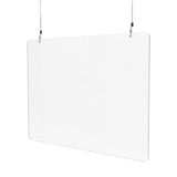 Counter Shield/Sneeze Guard: Suspended-30" x 40" panel with 96" Cables